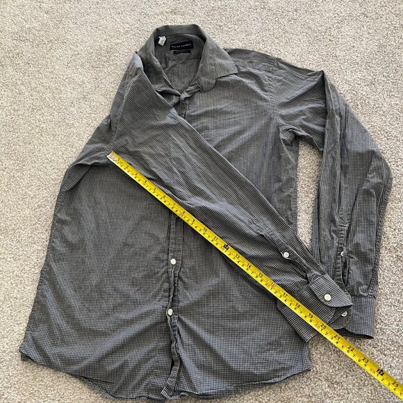 Ralph Lauren Black Label Tailored Fit Checkered Button Down Made in Italy M - Picture 5 of 6
